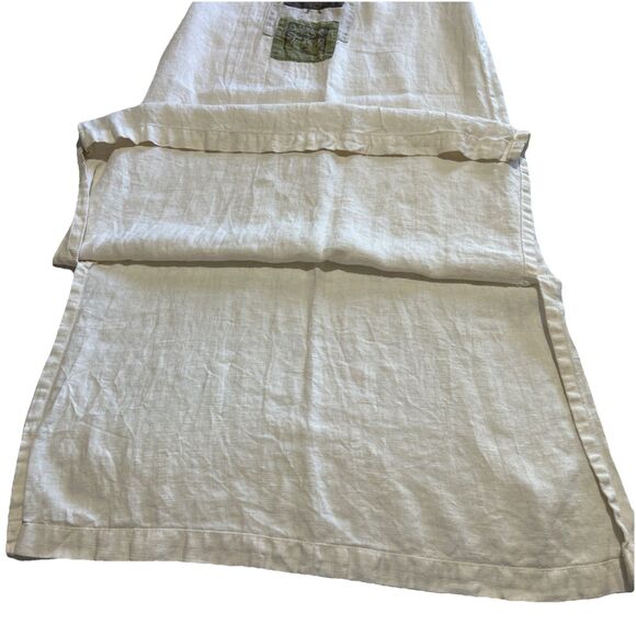 Blue Cactus Petite 100% Linen Womens Maxi Boho Aztec Dress Cream PXS USA - Picture 6 of 9